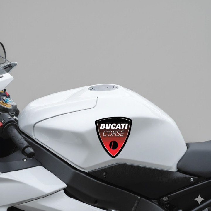 Ducati Logo Corse Badge Stickers Decals - DecalsHouse