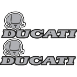 Ducati Logo Grey Stickers Decals - DecalsHouse