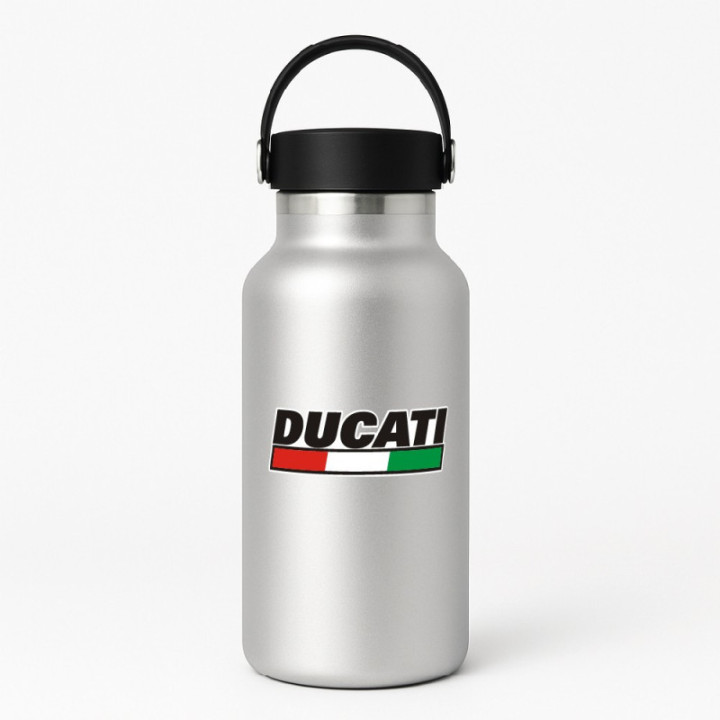 Ducati Stickers with Italian Flag – Panigale Monster Decals (2-Pack)