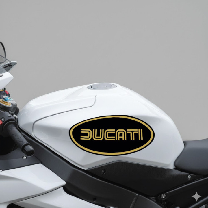 Ducati Logo Oval Stickers Decals - DecalsHouse