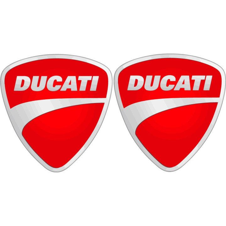 Ducati Classic Logo Stickers – Motorcycle Tank Restoration Decals (2-Pack)
