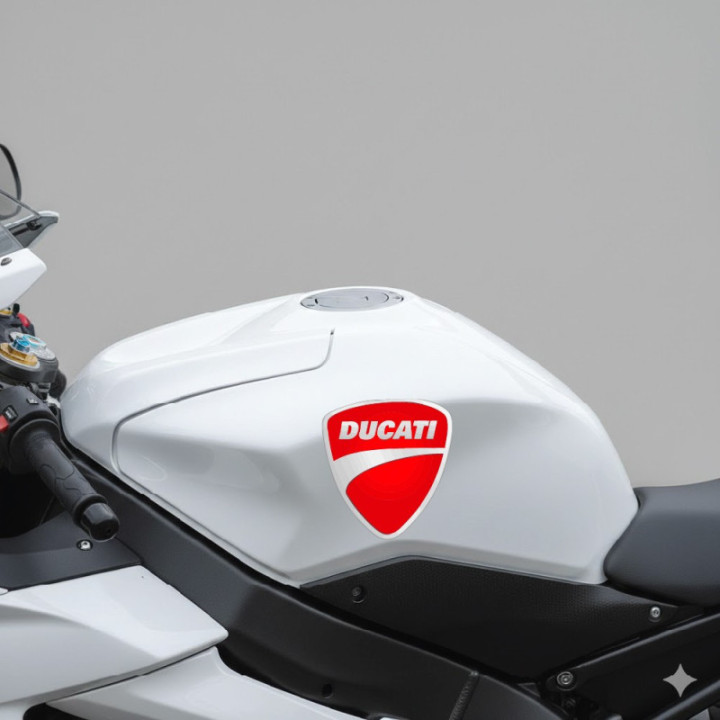 Ducati Classic Logo Stickers – Motorcycle Tank Restoration Decals (2-Pack)