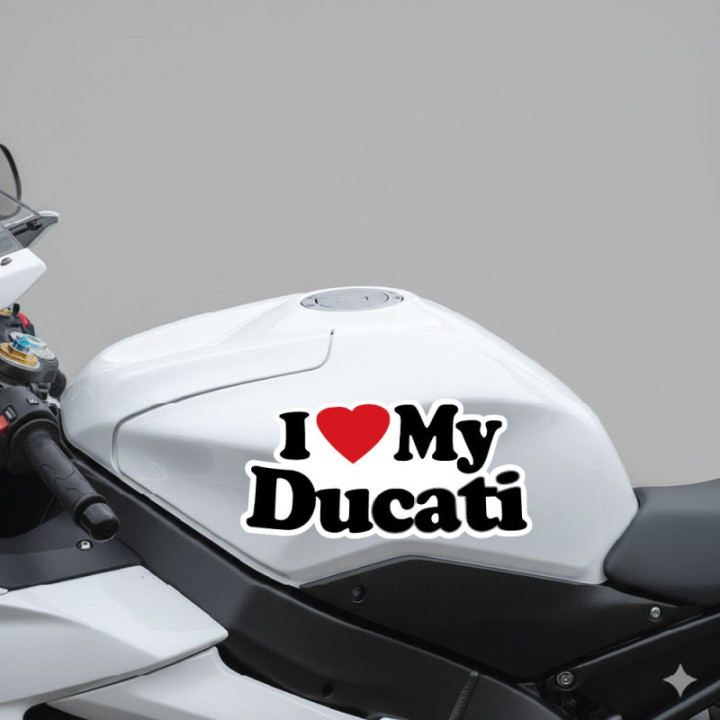 Ducati Love Stickers Decals - DecalsHouse