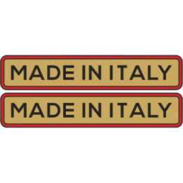 Ducati "Made In Italy" Stickers – Tricolore Flag Decals (2-Pack)