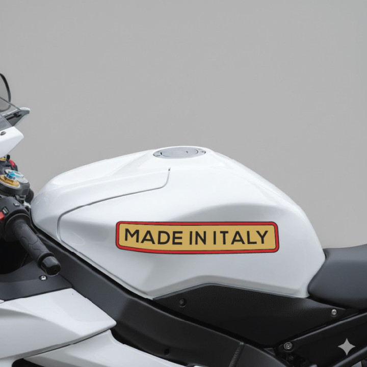 Ducati "Made In Italy" Stickers – Tricolore Flag Decals (2-Pack)