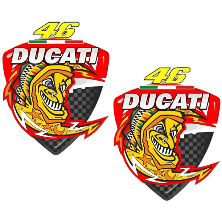 Ducati VR46 Rossi 46 Badge Stickers – MotoGP Tribute Decals (2-Pack) | DecalsHouse