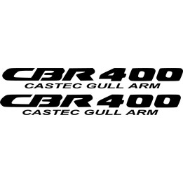 Honda Cbr 400 Castec Gull Arm Die Cut Stickers Decals - DecalsHouse