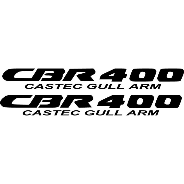 Honda Cbr 400 Castec Gull Arm Die Cut Stickers Decals - DecalsHouse