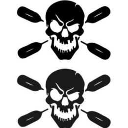 Buy Death Skull And Oars Boating Ver2 Decal Sticker Online
