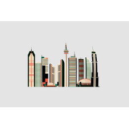 Toronto Skyline Stickers – CN Tower City Decals (2-Pack)