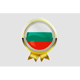 Bulgaria Golden Flag Badge Style 4 Sticker - DecalsHouse