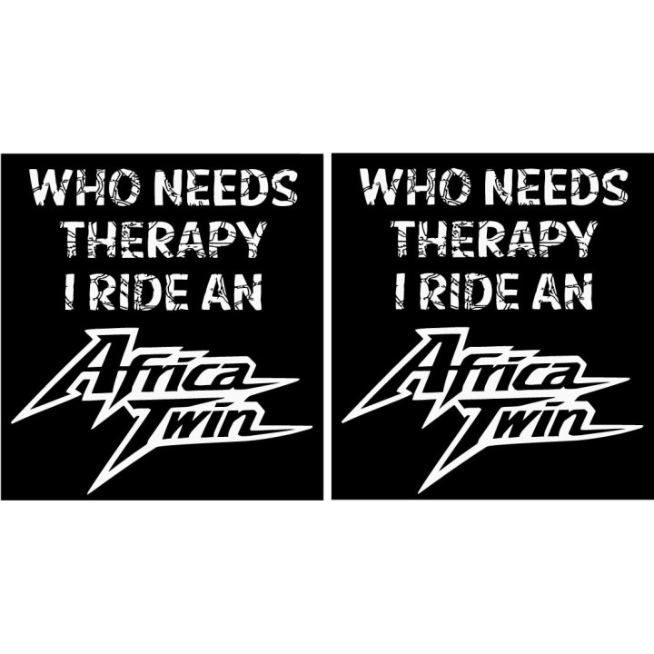 Honda Africa Twin Who Needs Therapy Stickers Decals - DecalsHouse