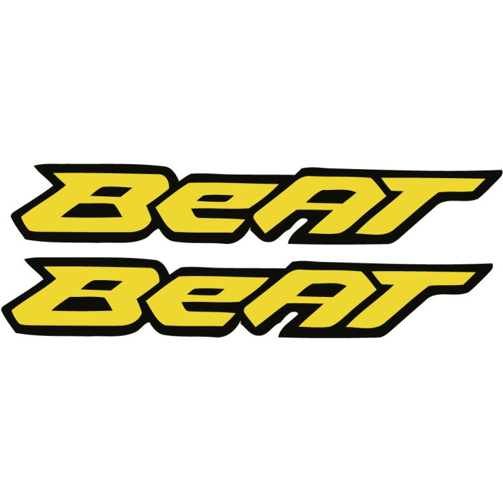 Honda Beat Stickers – Yellow Edition Scooter Decals (2-Pack)