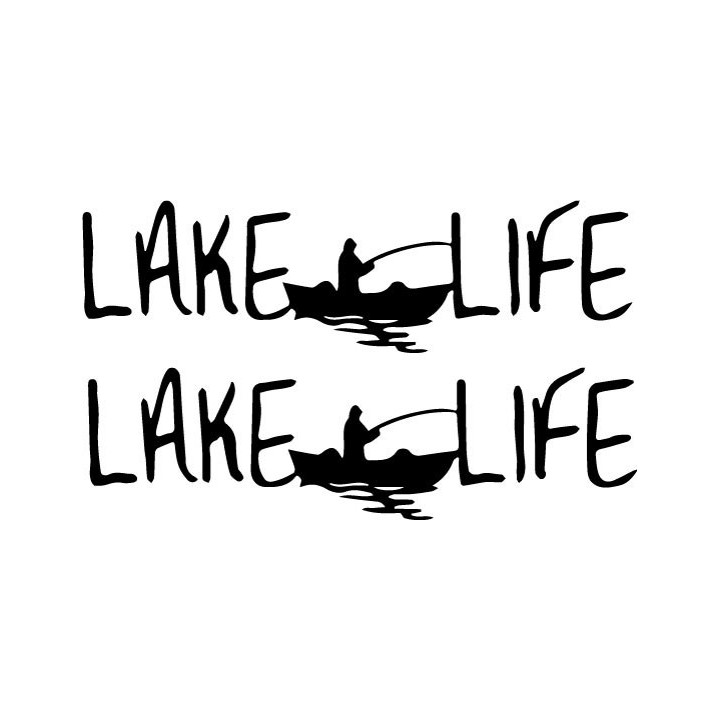 Buy Lake Life With Boat Fishing Fish Vinyl Decal Online