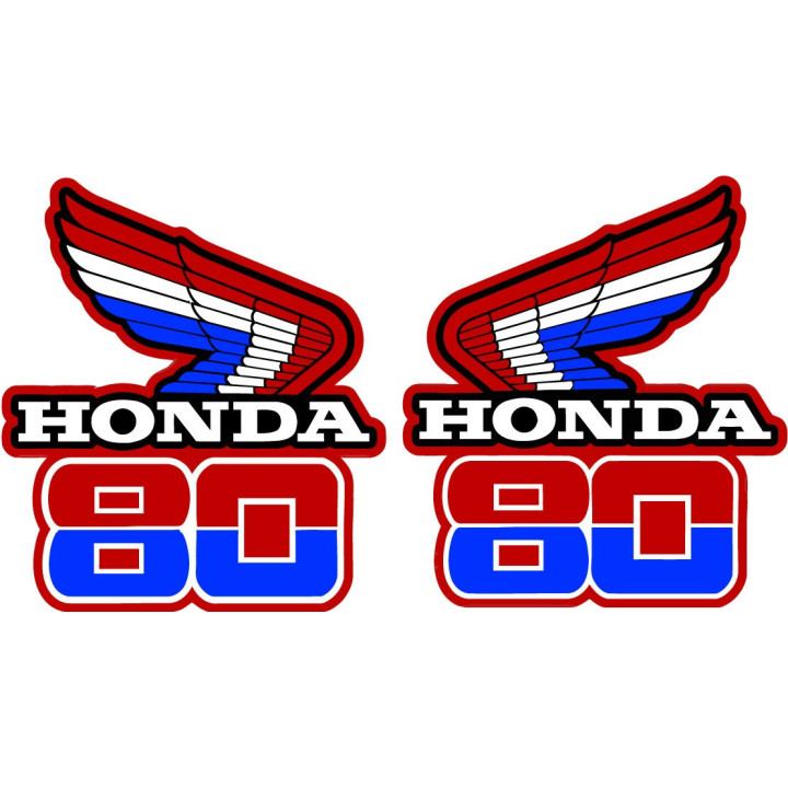 Honda CR80R Wings Style 2 Stickers – Mini MX Motocross Decals (2-Pack)