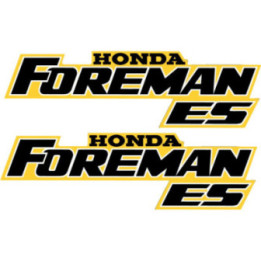 Honda Fourtrax Foreman ES Yellow Stickers – ATV Quad Decals (2-Pack)