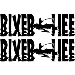 Buy Reflective Lettering River Life Boat With 2 Decal Sticker Online