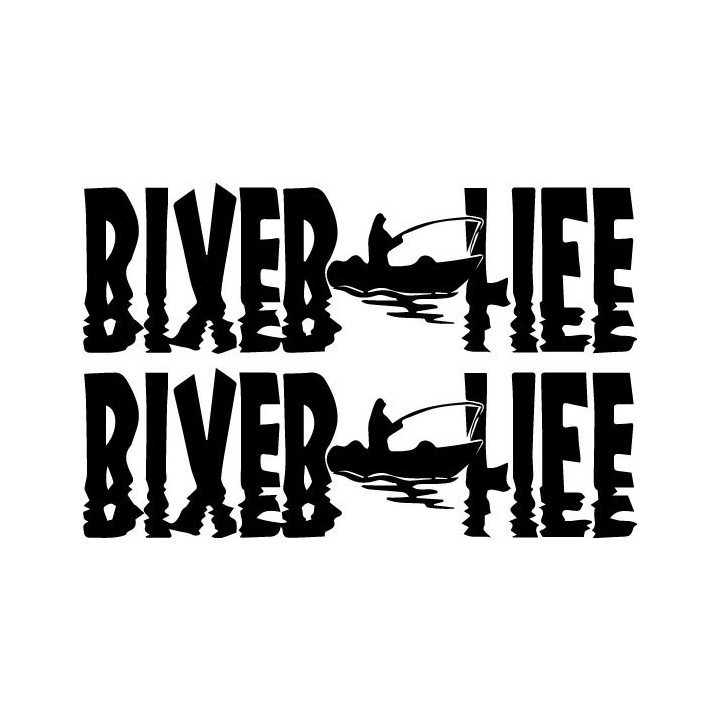 Buy Reflective Lettering River Life Boat With 2 Decal Sticker Online