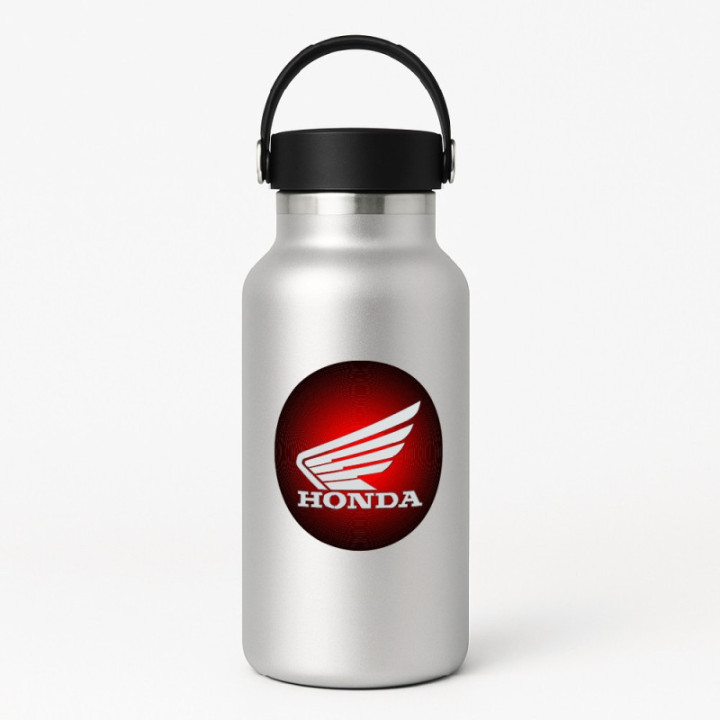 Honda Wings Round Logo Stickers 2-Pack | Glossy Motorcycle Decals