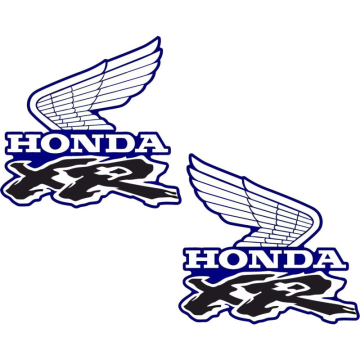 Honda XR Wings Logo Blue Stickers – Enduro Trail Bike Decals (2-Pack)