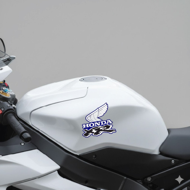 Honda XR Wings Logo Blue Stickers – Enduro Trail Bike Decals (2-Pack)