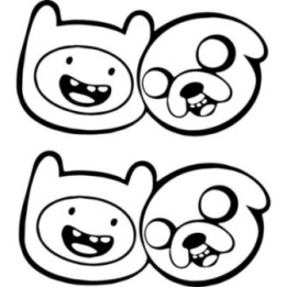 Adventure Time Finn & Jake Stickers – Fan Decals (2-Pack)