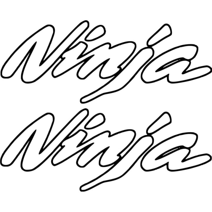 Kawasaki Ninja Outline Sportbike Stickers – ZX-6R ZX-10R Decals (2-Pack) | DecalsHouse