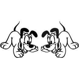 Baby Pluto Stickers – Disney Dog Decals (2-Pack)