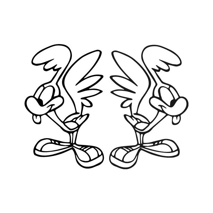 Baby Road Runner Stickers – Looney Tunes Decals (2-Pack)