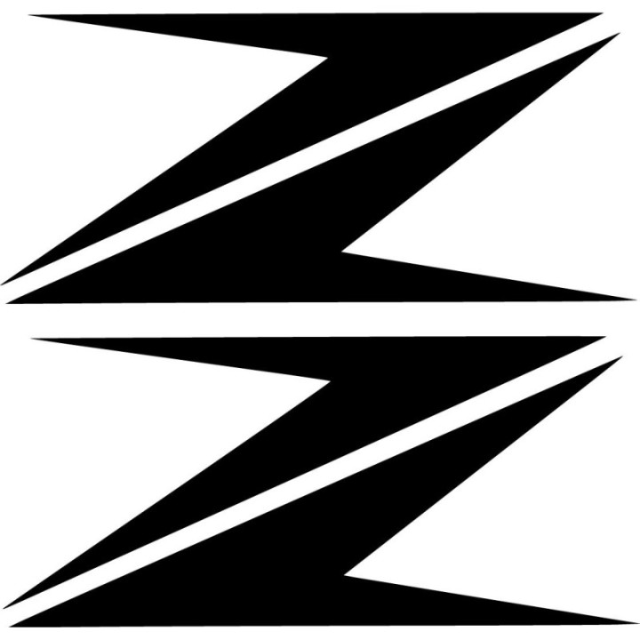 Kawasaki Z Stickers – Z650 Z900 Z1000 Z H2 Naked Bike Decals (2-Pack)
