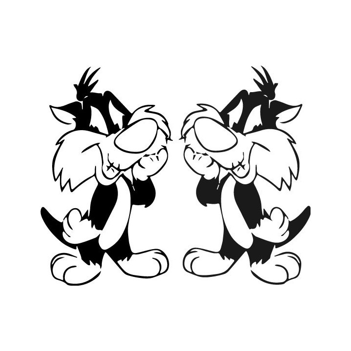 Baby Sylvester Looney Tunes Stickers – Cartoon Decals (2-Pack)