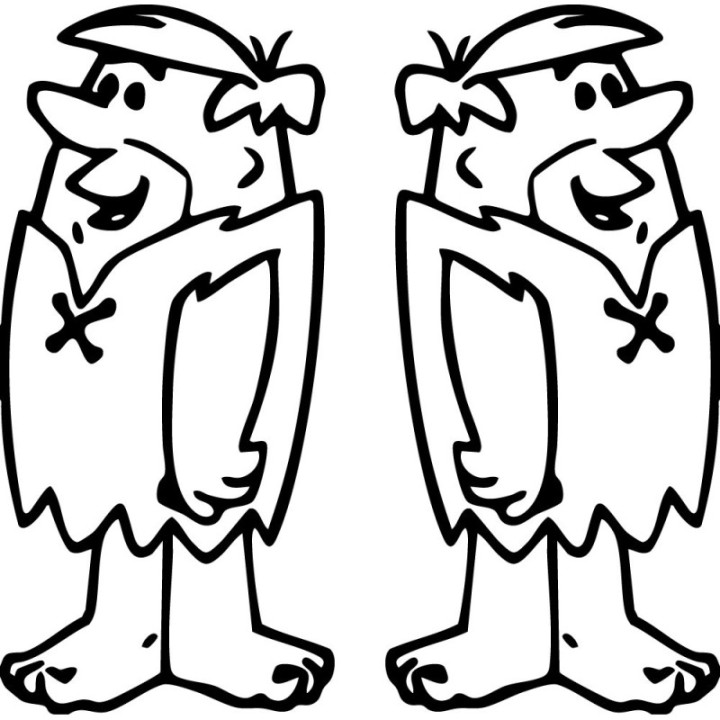 Barney Rubble Stickers – Flintstones Cartoon Decals (2-Pack)