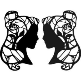 Beauty and the Beast Belle Stickers – Rose Decals (2-Pack)