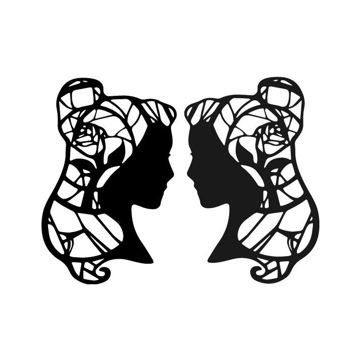 Beauty and the Beast Belle Stickers – Rose Decals (2-Pack)