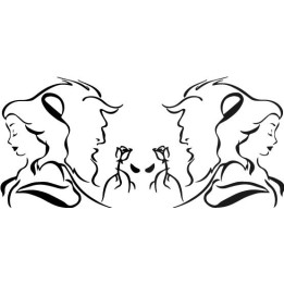 Beauty and the Beast Stickers – Belle Rose Decals (2-Pack)