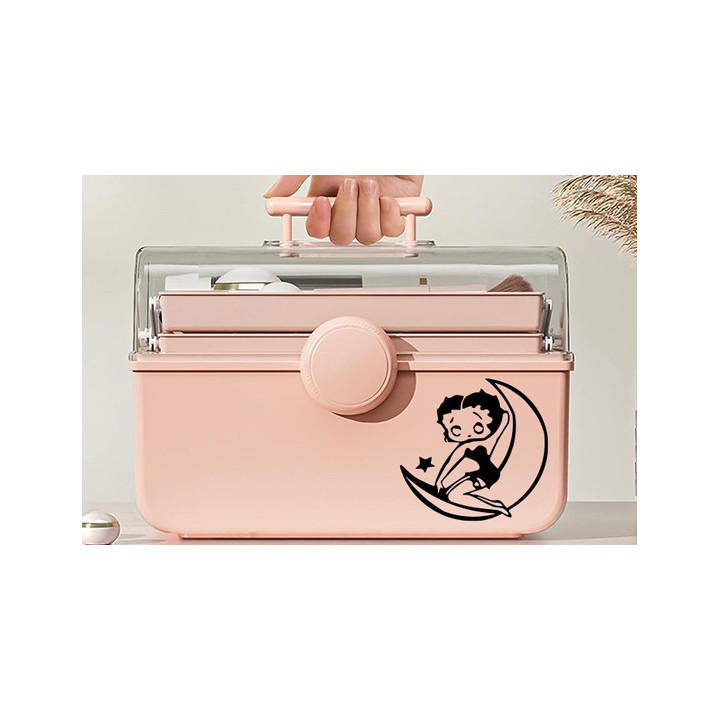 Betty Boop Moon Stickers – Retro Pin-Up Decals (2-Pack)