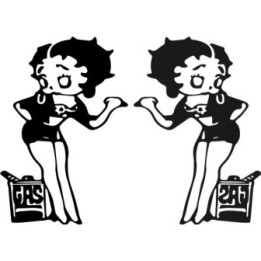 Betty Boop Gas Stickers – Vintage Pin-Up Decals (2-Pack)