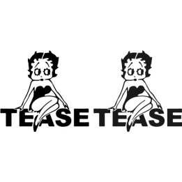 Betty Boop Tease Stickers – Pin-Up Decals (2-Pack)