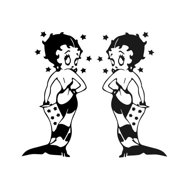 Betty Boop Stickers – Vintage Pin-Up Decals (2-Pack)