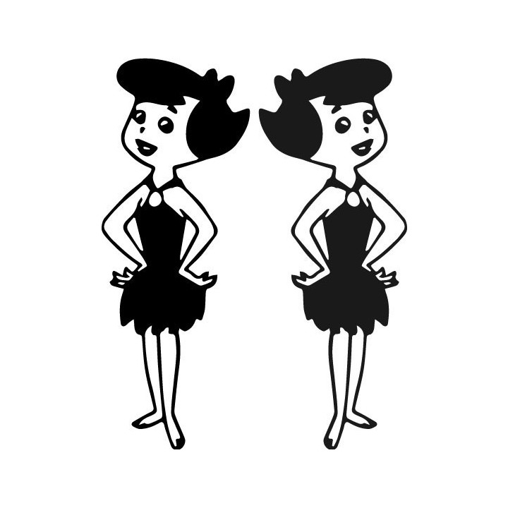 Betty Rubble Stickers – Flintstones Decals (2-Pack)
