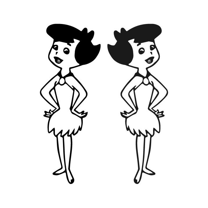 Betty Rubble Stickers – Flintstones Decals (2-Pack)