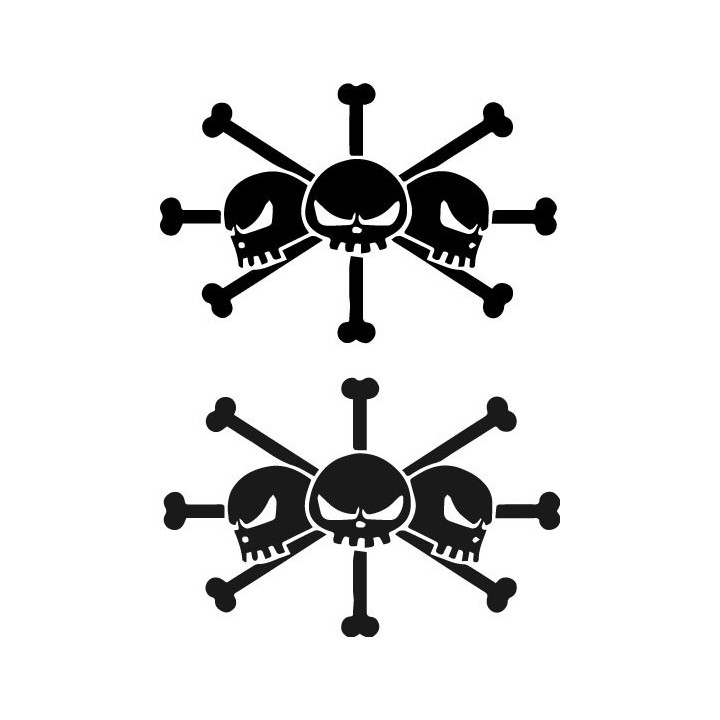 One Piece Blackbeard Stickers – Jolly Roger Decals (2-Pack)