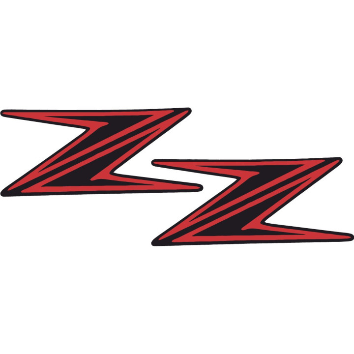 Kawasaki Z Stickers – Red Black Logo Z650 Z900 Z1000 Naked Decals (2-Pack)