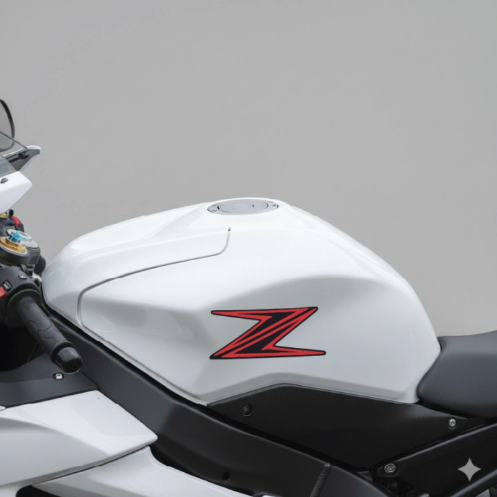 Kawasaki Z Stickers – Red Black Logo Z650 Z900 Z1000 Naked Decals (2-Pack)
