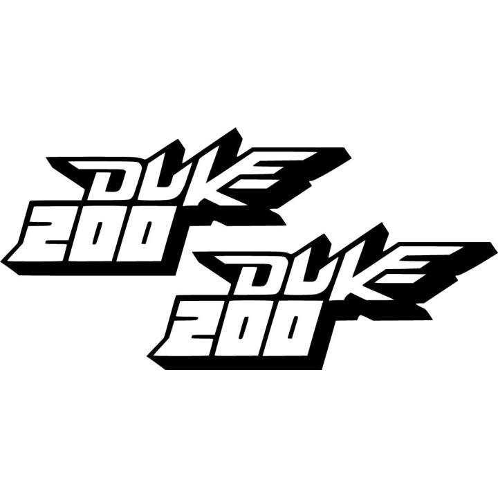 Ktm Duke 200 Die Cut Style 2 Stickers Decals - DecalsHouse