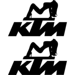 KTM Girl Stickers – Motocross Enduro Duke Fairing Decals (2-Pack)