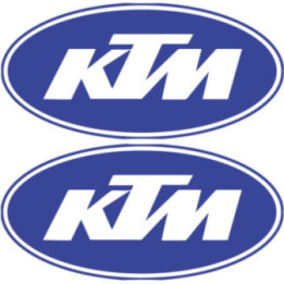 KTM Oval Blue Logo Stickers - Bodywork Decals (2-Pack)