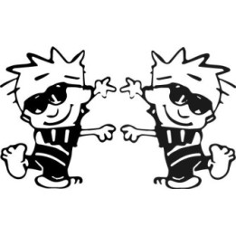 Calvin Comic Character Stickers – Fan Art Decals (2-Pack)