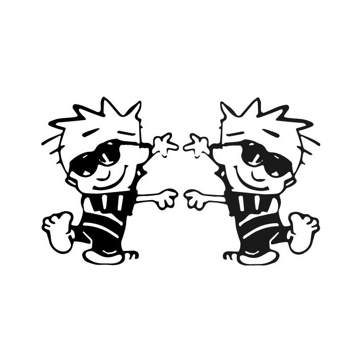 Calvin Comic Character Stickers – Fan Art Decals (2-Pack)