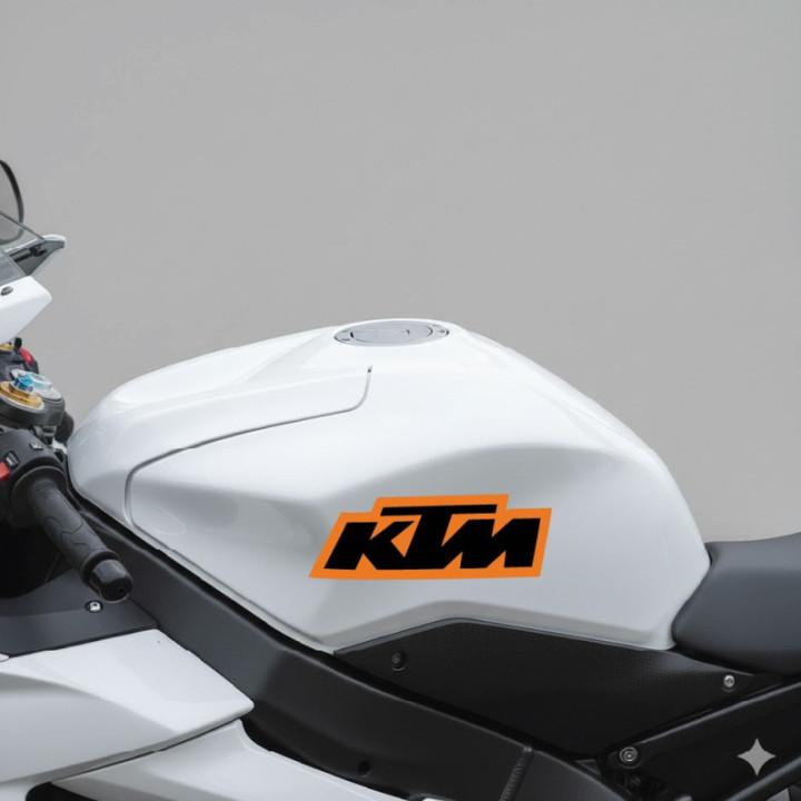 KTM Stickers Style 5 - Motorcycle Logo Bodywork Decals (2-Pack)